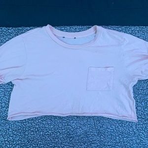 Peach crop top shirt!!!